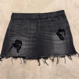 Express Gray Black Mini Skirt Size 14